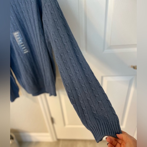 Men’s Izod Cable Knit L/S Crewneck Pullover 100% Cotton Sweater/Sz L-NWT-Quick - Picture 8 of 14